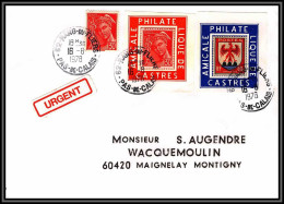 72266 Porte Timbres Rang Du Fliers Pas De Calais 1978 Castres Tarn Mercure Nice 758 Lettre Cover France - 1961-....