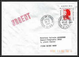 72279 Porte Timbres Gournay Sur Aronde Oise 1983 Asphima Pont Sainte Maxence Oise Liberté 2274 Lettre Cover France - 1982-1990 Vrijheid Van Gandon