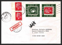 72224 Porte Timbres Verberie Oise 1978 Amicale Philatelique De Castres Tarn 1536 Cheffer Lettre Cover France - 1967-1970 Marianne Van Cheffer