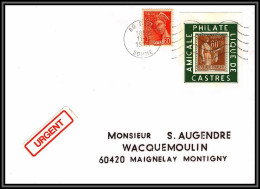 72142 Porte Timbres Boves Somme 1978 Amicale Philatelique De Castres Tarn Paix 364 Lettre Cover France - 1961-....