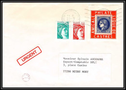 72114 Porte Timbres Dammartin En Goele Seine Et Marne 1978 Amicale Philatelique De Castres Tarn 372 Lettre Cover France - 1961-....