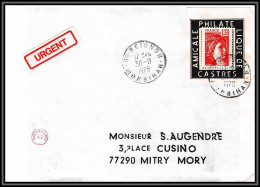 72026 Porte Timbres Beignon Morbihan Bretagne 1978 Amicale Philatelique De Castres Tarn Sabine 1974 Lettre Cover France - 1977-1981 Sabine De Gandon