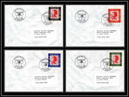 71985 Porte Timbres Sporphilac 1984 Lot De 4 Amicale Philatelique De Castres Tarn Liberté Lettre Cover France - 1982-1990 Vrijheid Van Gandon