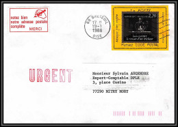 71821 Porte Timbres Breteuil Oise Cinema 1988 Pensez Code Postal Lettre Cover France - 1961-....