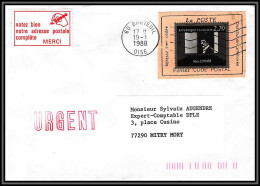 71819 Porte Timbres Breteuil Oise Cinema 1988 Pensez Code Postal Lettre Cover France - 1961-....