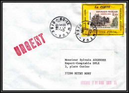 71830 Porte Timbres Le Meux Oise 1984 Landévennec Pensez Code Postal Lettre Cover France - 1961-....