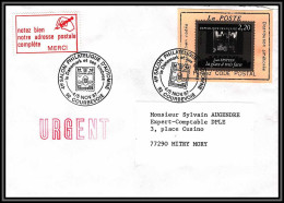 71825 Porte Timbres Courbevoie Cinema 1987 Pensez Code Postal Lettre Cover France - 1961-....