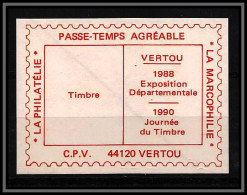 71755 Vignette Porte Timbres Vertou Passe Temps Agreable Neuf Neuf France - Sonstige & Ohne Zuordnung