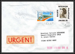 71691 Porte Timbres 1983 Cuvilly Oise Wittenheim Juwitex 83 Liberté 2185 Lettre Urgent France - 1982-1990 Vrijheid Van Gandon