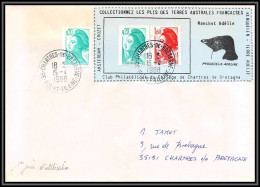 71576 Porte Timbres 1988 Manchot Adelie Oiseaux Birds Collectionnez Les Plis Des Terres Australes Taaf Lettre Cover - Covers & Documents