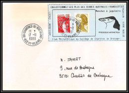 71573 Porte Timbres 1988 Manchot Jugulaire Oiseaux Birds Collectionnez Les Plis Des Terres Australes Taaf Lettre Cover - Brieven En Documenten