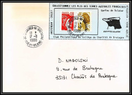 71549 Porte Timbres 1988 Gorfou Sclater Oiseaux Birds Collectionnez Les Plis Des Terres Australes Taaf Lettre Cover - Briefe U. Dokumente