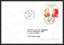 71534 Porte Timbres Jules Verne Le Meux Oise 1988 Liberté Lettre Cover France - 1982-1990 Vrijheid Van Gandon