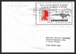 71524 Porte Timbres Paris Bachelard 1988 Metaxytherium Collège Chartres Prehistoire Prehistory Lettre Liberté Bretagne - 1982-1990 Liberty Of Gandon