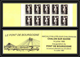 71432 Carnet Porte Timbres Inauguration Du Pont De Bourgogne 1992 Chalon Sur Saone Marianne De Briat France - Autres & Non Classés