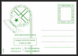 71316 Porte Timbres Createur De L'esperanto Zamenhof Carte Entier Postal Neuve Chambery 1987 Postcard France - 1961-....