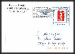 71304 Porte Timbres Augendre 1992 Marianne Du Bicentenaire Lettre Cover France - 1961-....