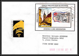 71160 Porte Timbres Cercle Philatélique Du Douaisis Douai 1987 Lettre Cover France Vignette Geologique Ptt - 1961-....