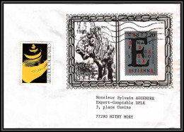 71113 Porte Timbres Bison 1989 Lettre Cover France Vignette Geologique Ptt - 1961-....