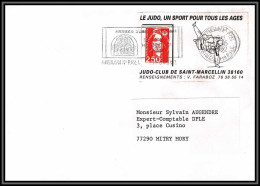 71026 Porte Timbres Judo Club De St Marcellin Isère Un Sport Pour Tous Les Ages 1991 Meaux Seine Et Marne Lettre Cove - 1961-....