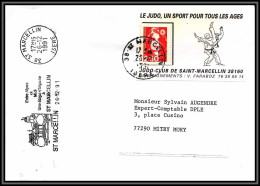 71023 Porte Timbres Judo Club De St Marcellin Isère Un Sport Pour Tous Les Ages 1991 Lettre Cove - 1961-....