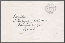 73918 Sapeur Kp 1/24 Pour Basel Feldpost Guerre 1914/1918 Suisse (Swiss) Lettre Cover  - Documenten