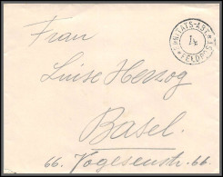 73915 Sanitats Abt 4 Pour Basel Feldpost Guerre 1914/1918 Suisse (Swiss) Lettre Cover  - Documents