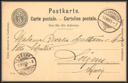 73888 Göschenen Pour Villa Gibraltar Luzern 17/8/1901 5c Noir Carte Postale Postkarte Suisse (Swiss) Entier Stationery  - Postwaardestukken