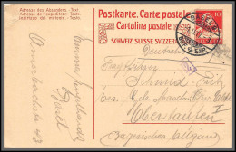 73866 Basel 1/11/1917 Censure Guerre 1914/1918 10c Rouge Carte Postale Postkarte Suisse (Swiss) Entier Stationery  - Postwaardestukken