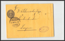 73830 Solothurn Pour Luzern 2/11/1903 2c Noir Bande Journal Wrapper Suisse (Swiss) Entier Stationery  - Stamped Stationery