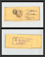73826 Entete Librairie Gebhardt Luzern 18/9/1894 2c Noir Bande Journal Wrapper Suisse (Swiss) Entier Stationery  - Stamped Stationery