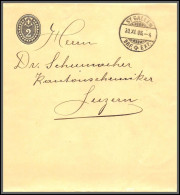 73815 St Gallen Pour Luzern 30/11/1906 2c Noir Bande Journal Wrapper Suisse (Swiss) Entier Stationery  - Postwaardestukken