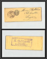 73825 Entete Librairie Gebhardt Luzern 28/1/1895 2c Noir Bande Journal Wrapper Suisse (Swiss) Entier Stationery  - Postwaardestukken