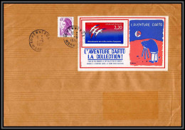 73656 Porte Timbres 2560 Oiseaux Folon Revolution L'aventure Carto Hennebont Morbihan Bretagne 1989 Lettre Cover France  - 1961-....