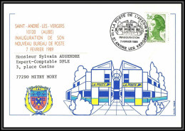 73644 St André Les Vergers Inauguration Du Bureau De Poste 1989 Carte Postale Postcard France  - 1961-....