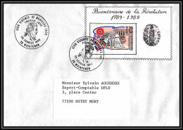 73451 Porte Timbres Bicentenaire De La Révolution Maintenon Eure-et-Loir 1989 Lettre Cover France  - 1961-....