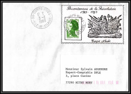 73433 Porte Timbres Bicentenaire De La Révolution Corps Nus Ille-et-Vilaine Bretagne 1989 Liberté 2487 Roulette Lettre  - 1961-....