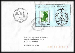 73418 Porte Timbres Bicentenaire De La Révolution Arras Nord 1989 Liberté 2487 Roulette Lettre Cover France  - 1961-....