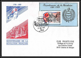 73409 Porte Timbres Bicentenaire De La Révolution Musée De La Poste 1989 Lettre Cover France  - 1982-1990 Liberty Of Gandon