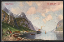 Künstler-AK Norwegen, Am Sognefjord  - Norvegia