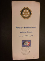 CARTE ROTARY INTERNATIONAL INSTITUTE CENAEM ANTWERP 7-9 FEBRUARY 1975 TP ROTARY INTERNATIONAL OBL.8-2 75 ANTWERPEN - Rotary Club