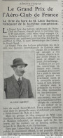 1912 LE GRAND PRIX DE L’AÉRO-CLUB DE FRANCE - Léon BARTHOU - LA VIE AU GRAND AIR - Non Classés