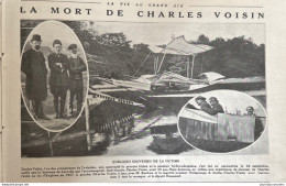 1912 AVIATION - LA MORT DE CHARLES VOISIN PRÉCURSEUR DE L’AVIATION - LA VIE AU GRAND AIR - Zonder Classificatie