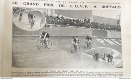 1912 CYCLISME - LE GRAND PRIX DE L’U.V.F A BUFFALO - LE TROPHÉE DE FRANCE - LA VIE AU GRAND AIR - Non Classés