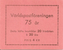 SWEDEN, 1949, Booklet 91, UPU 75th Anniversary, Mi 352 - 1981-..