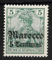Deutsche Auslandspost Marokko, 1905, 20, Postfrisch - Turquie (bureaux)
