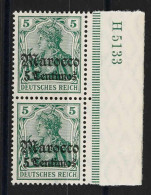 Deutsche Auslandspost Marokko, 1906, 35 HAN A, Postfrisch, Paar - Turquie (bureaux)