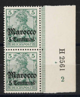 Deutsche Auslandspost Marokko, 1905, 20 HAN A, Postfrisch - Turquie (bureaux)