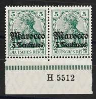 Deutsche Auslandspost Marokko, 1906, 35 HAN A, Postfrisch, Paar - Turkey (offices)