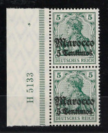 Deutsche Auslandspost Marokko, 1906, 35 HAN U, Postfrisch - Turquie (bureaux)